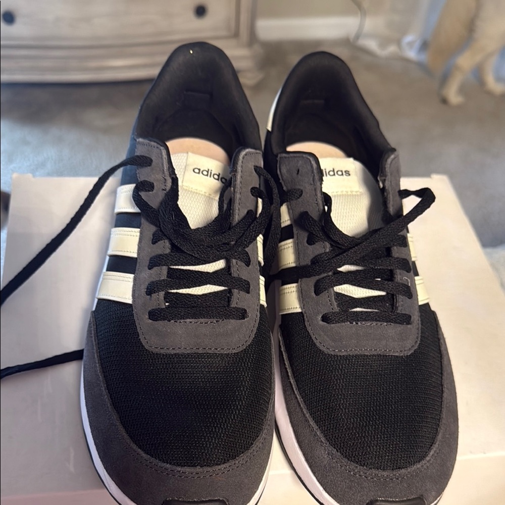 Adidas Black and Gray Athletic Shoes